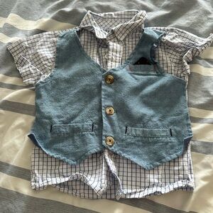 Little Lad dress shirt. Front vest